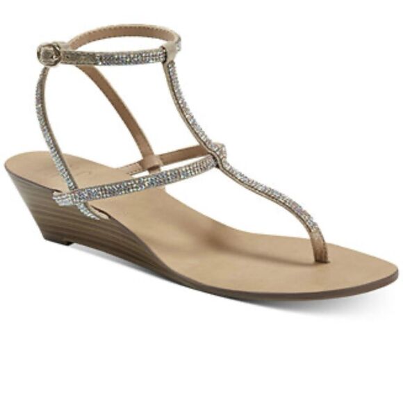 INC gold color sandals  Size 5.5 New, no box - Picture 2 of 6